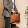 Leather Laptop Bag Cognac Tilbury