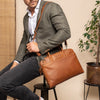 Leather Laptop Bag Cognac Tilbury