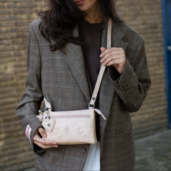 Sac Bandoulière en Cuir Beige Tovelove