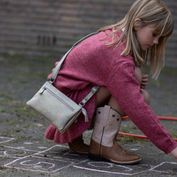Sac Bandoulière en Cuir Vert Océan Tovelove