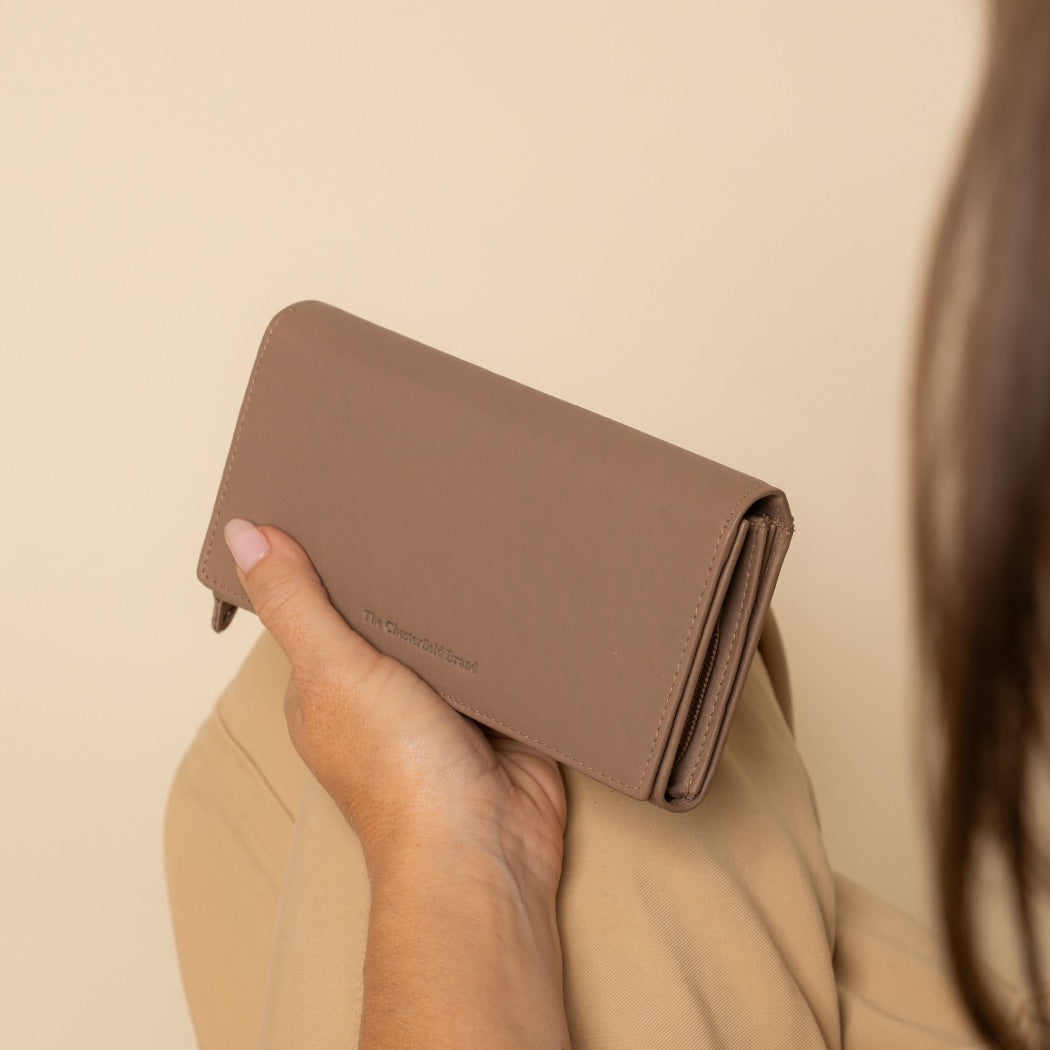 Leather Wallet Taupe Valetta