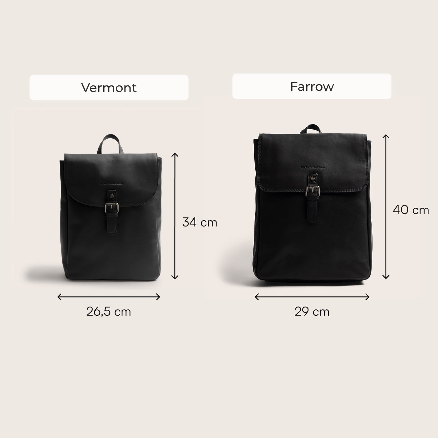 Leren Rugzak Zwart Vermont