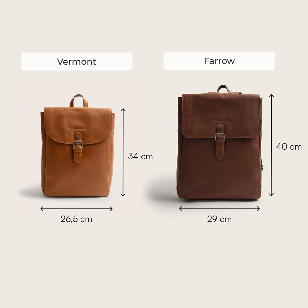 Leder Rucksack Cognac Vermont