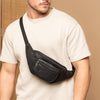 Leder Gürteltasche Schwarz Vernio