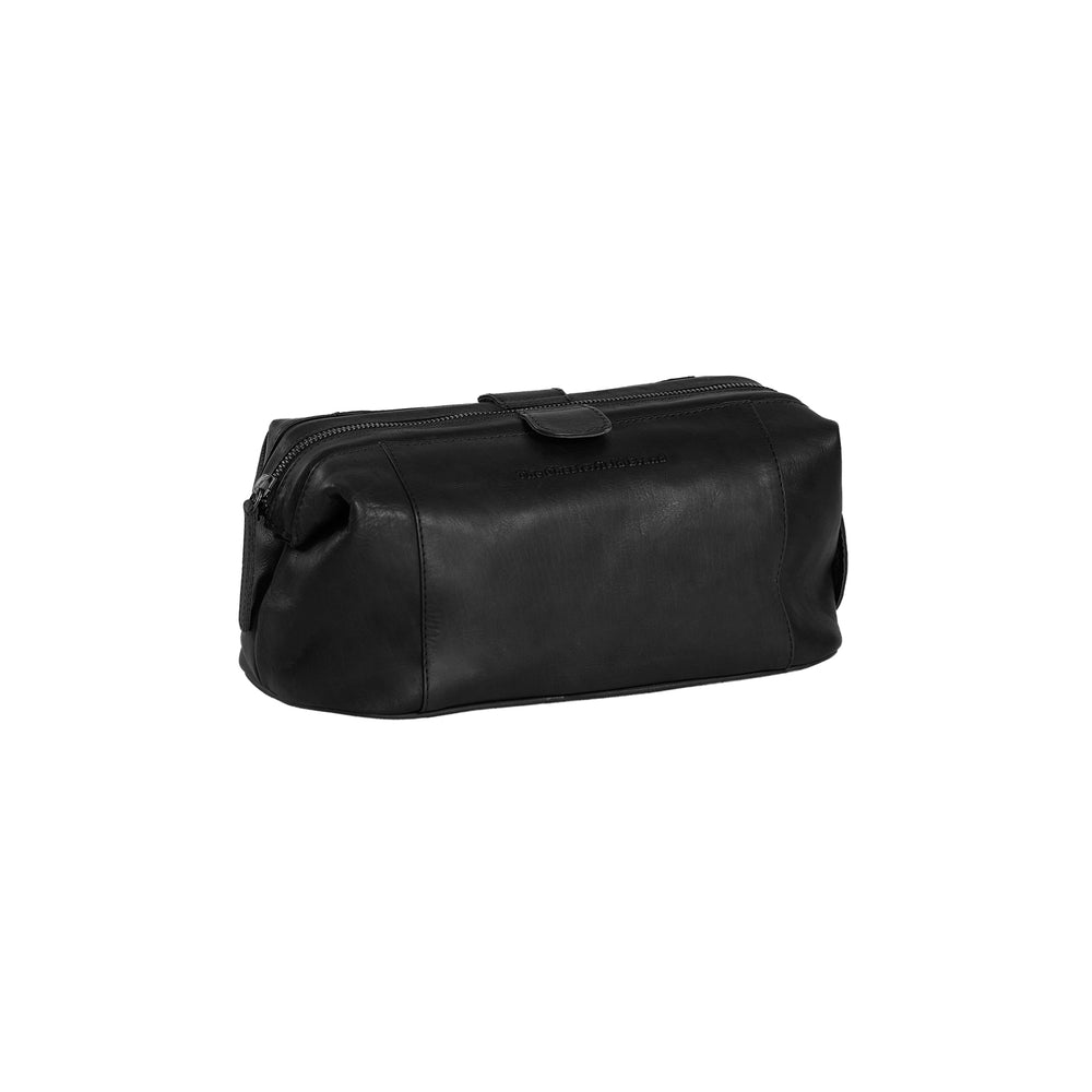 Leder Kulturtasche Schwarz Vince