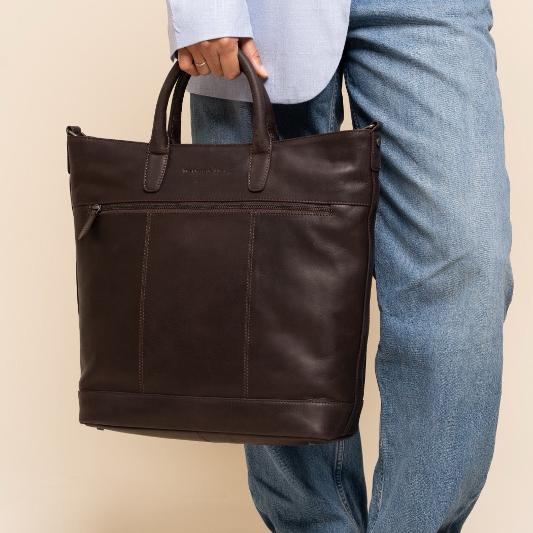 Leder Shopper Braun Westbrook