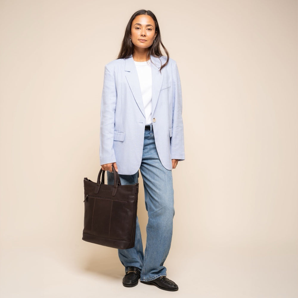 Sac Cabas en Cuir Marron Westbrook