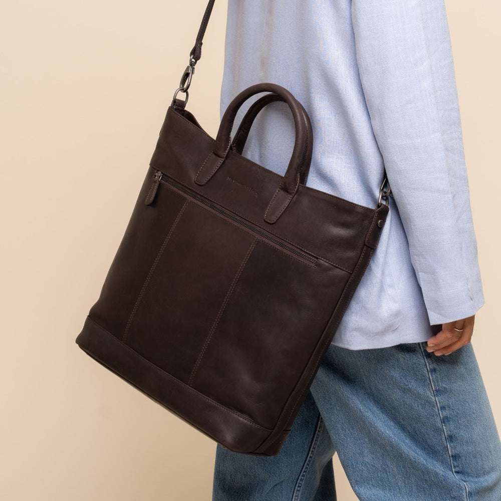 Sac Cabas en Cuir Marron Westbrook