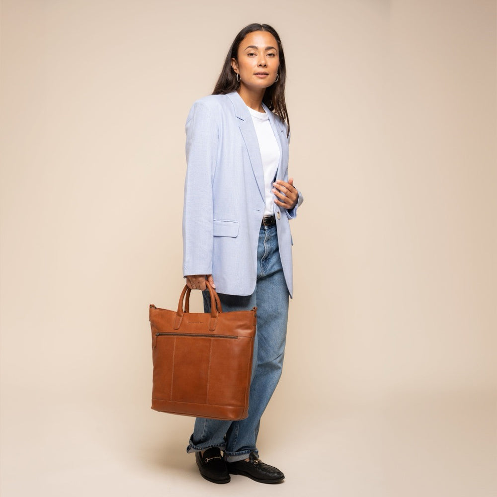 Sac Cabas en Cuir Cognac Westbrook