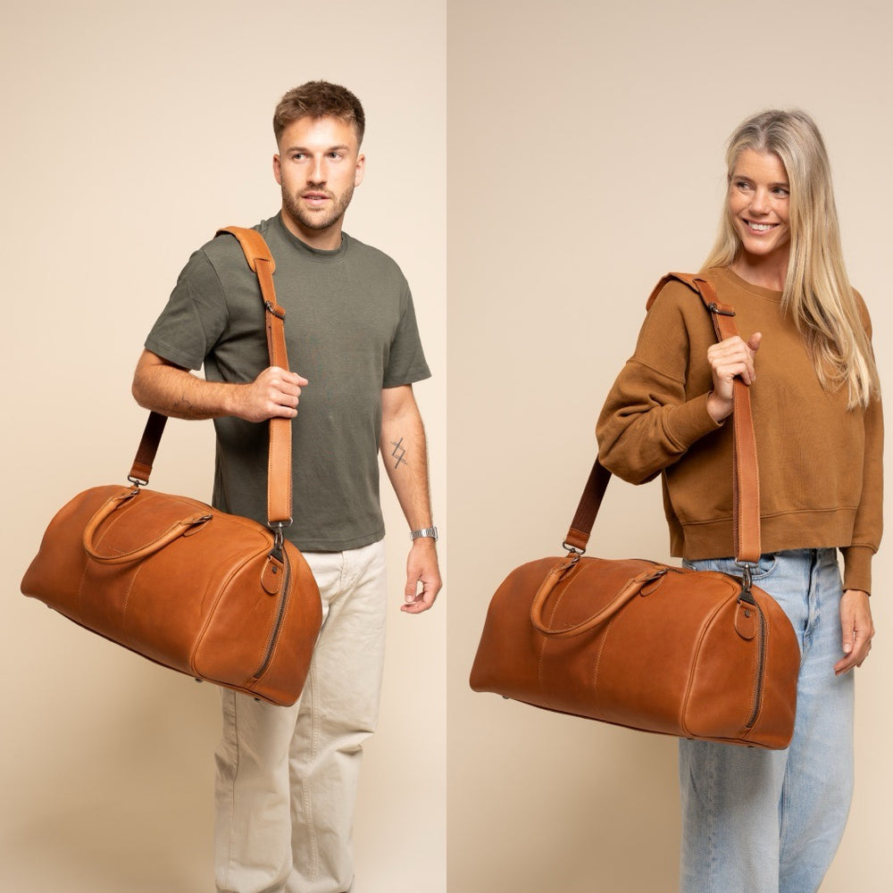 Sac Week-end en Cuir Cognac William-II