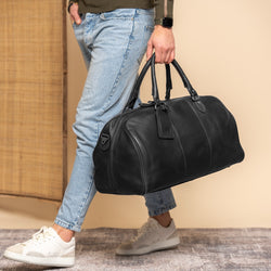 Leder Reisetasche Schwarz William