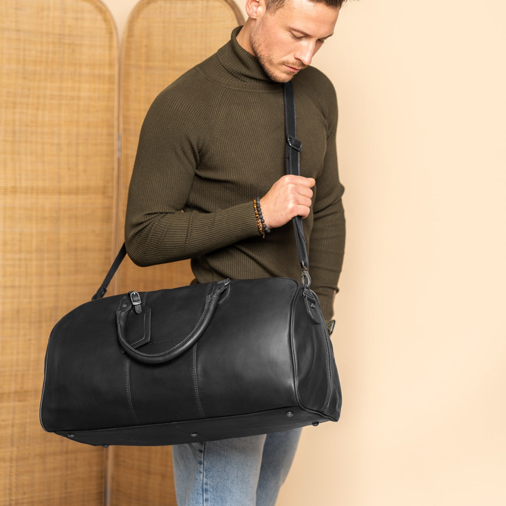 Sac Week-end en Cuir Noir William
