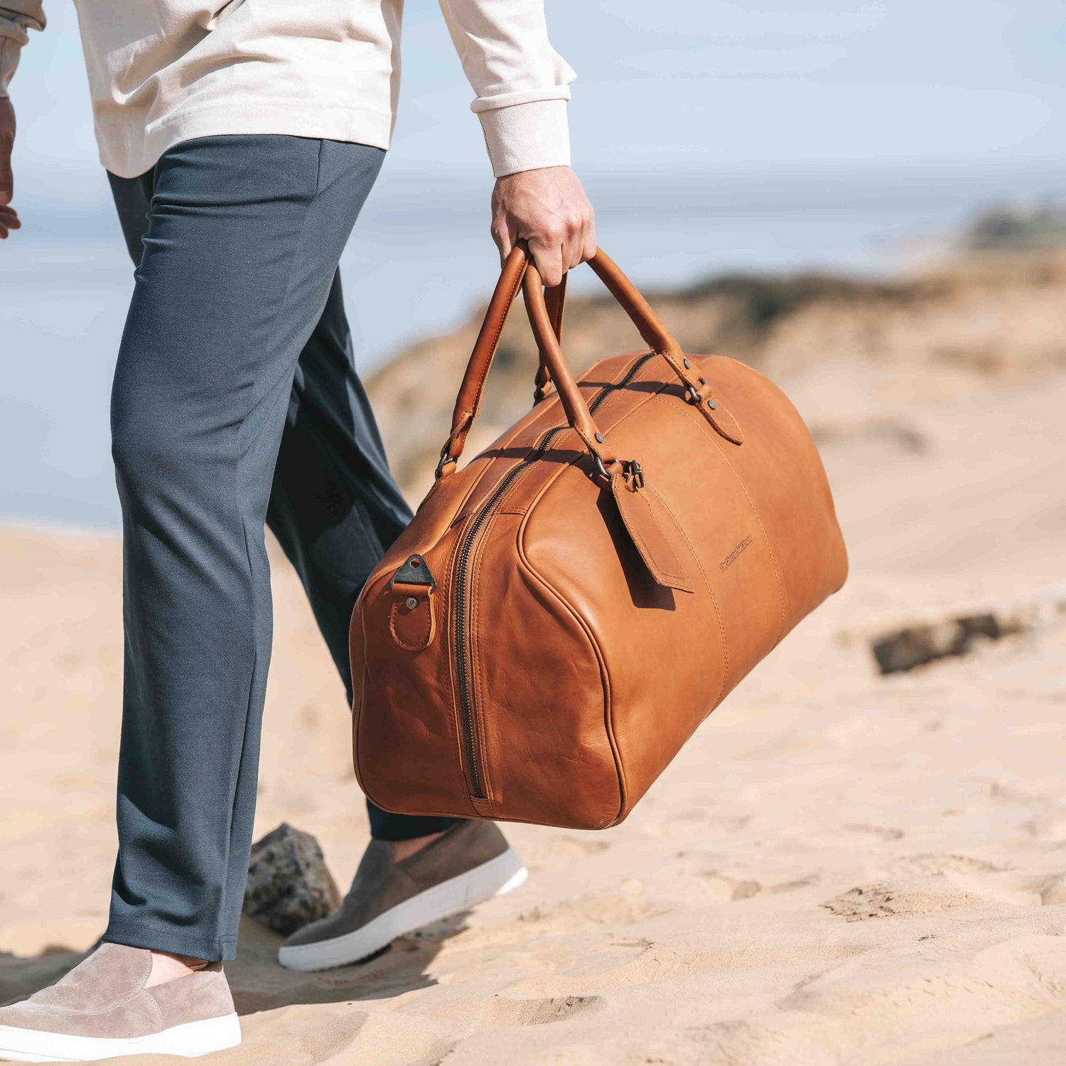 Leder Reisetasche Cognac William