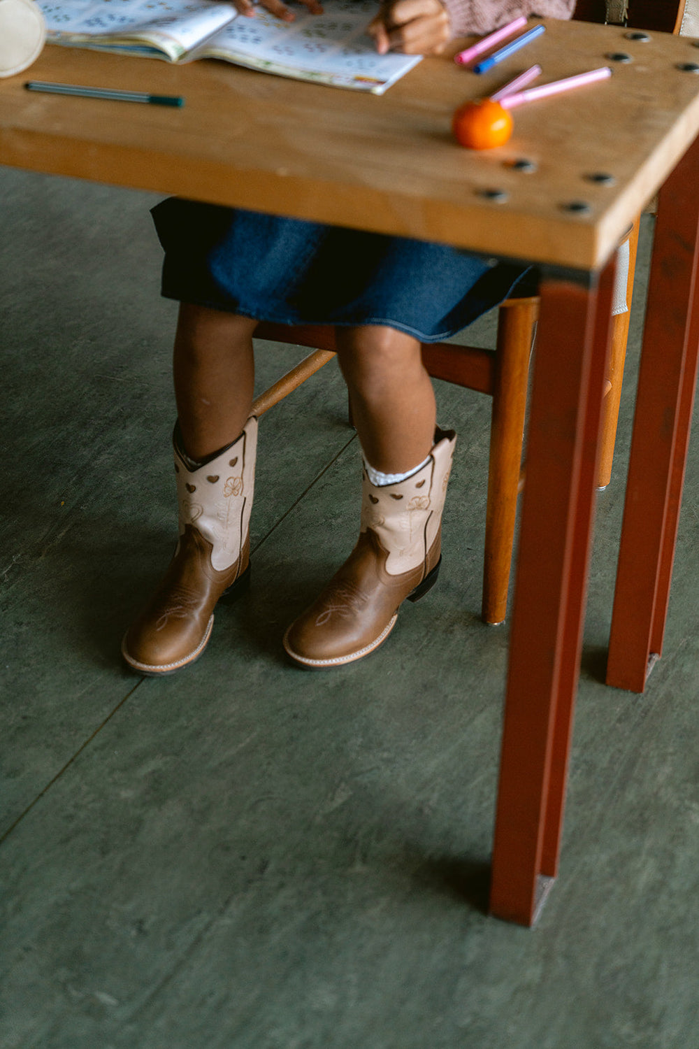 Bootstock Cowboy Boot Lily Creme Kids