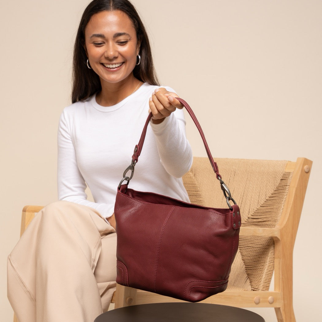 Sac Porté Épaule en Cuir Baie Zarita