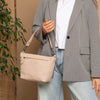 Leather Shoulder Bag Beige Zarita