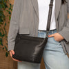 Leather Shoulder Bag Black Zarita