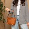 Leather Shoulder Bag Cognac Zarita