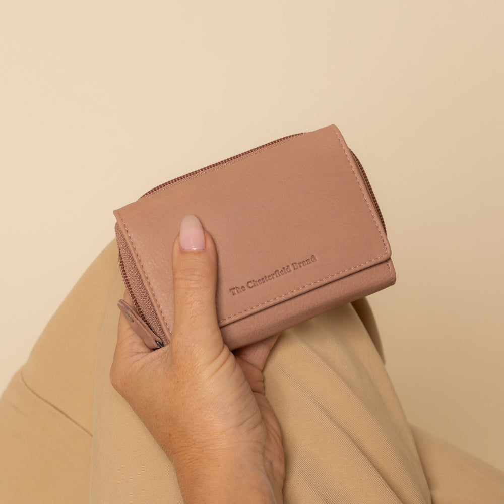 Leather Wallet Vintage Rose Zelan