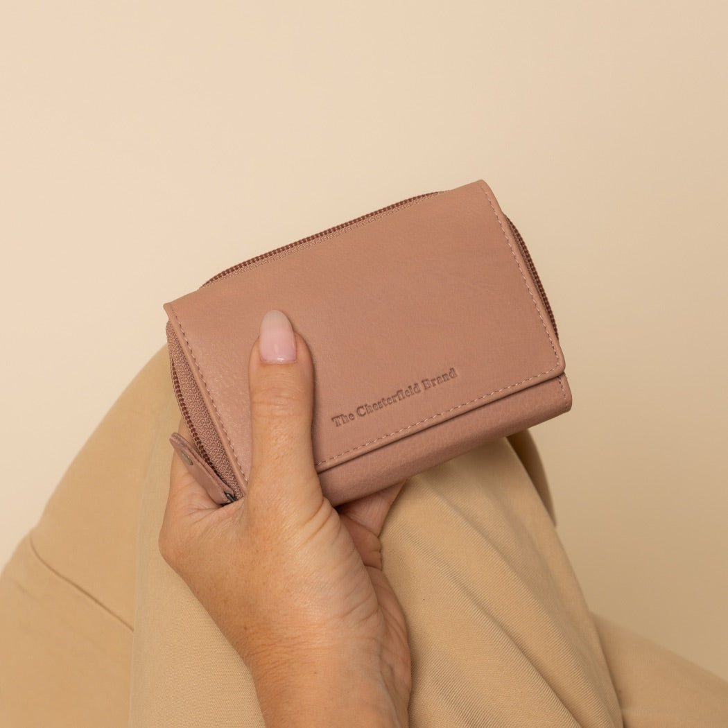 Leder Geldbörse Vintage Rose Zelan