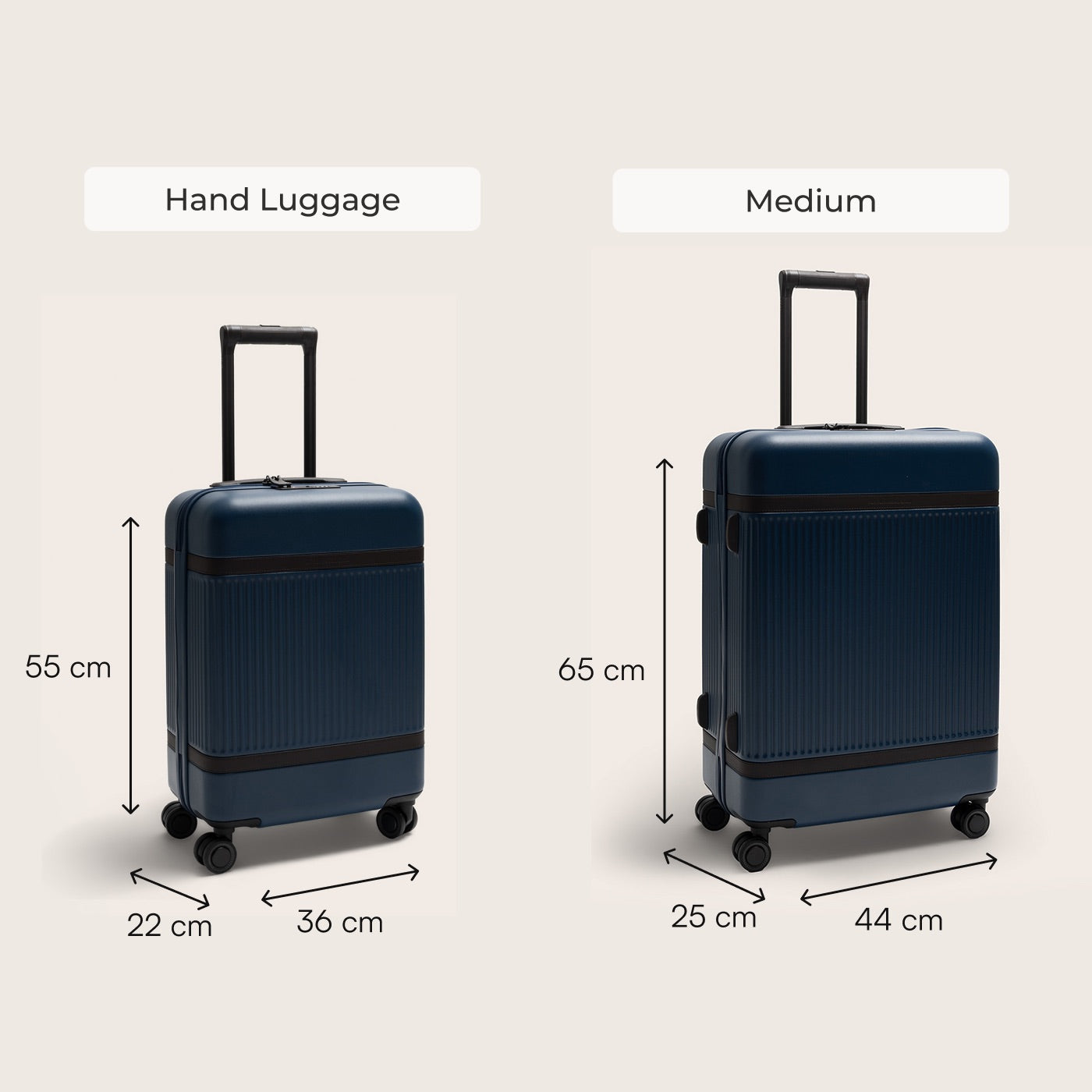 Hand Luggage Suitcase Nordic Navy Zuna