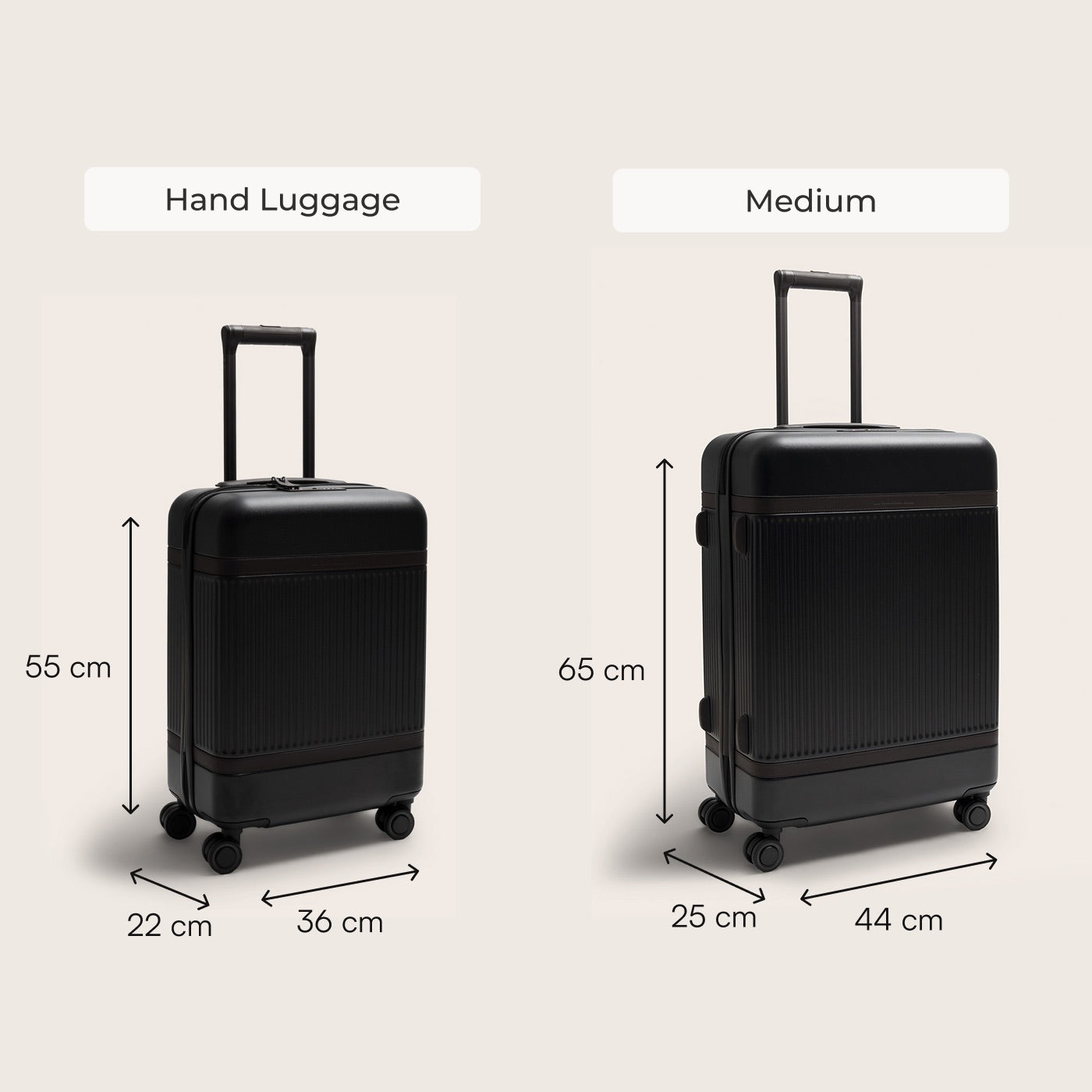 Valise Cabine Noir Onyx Zuna