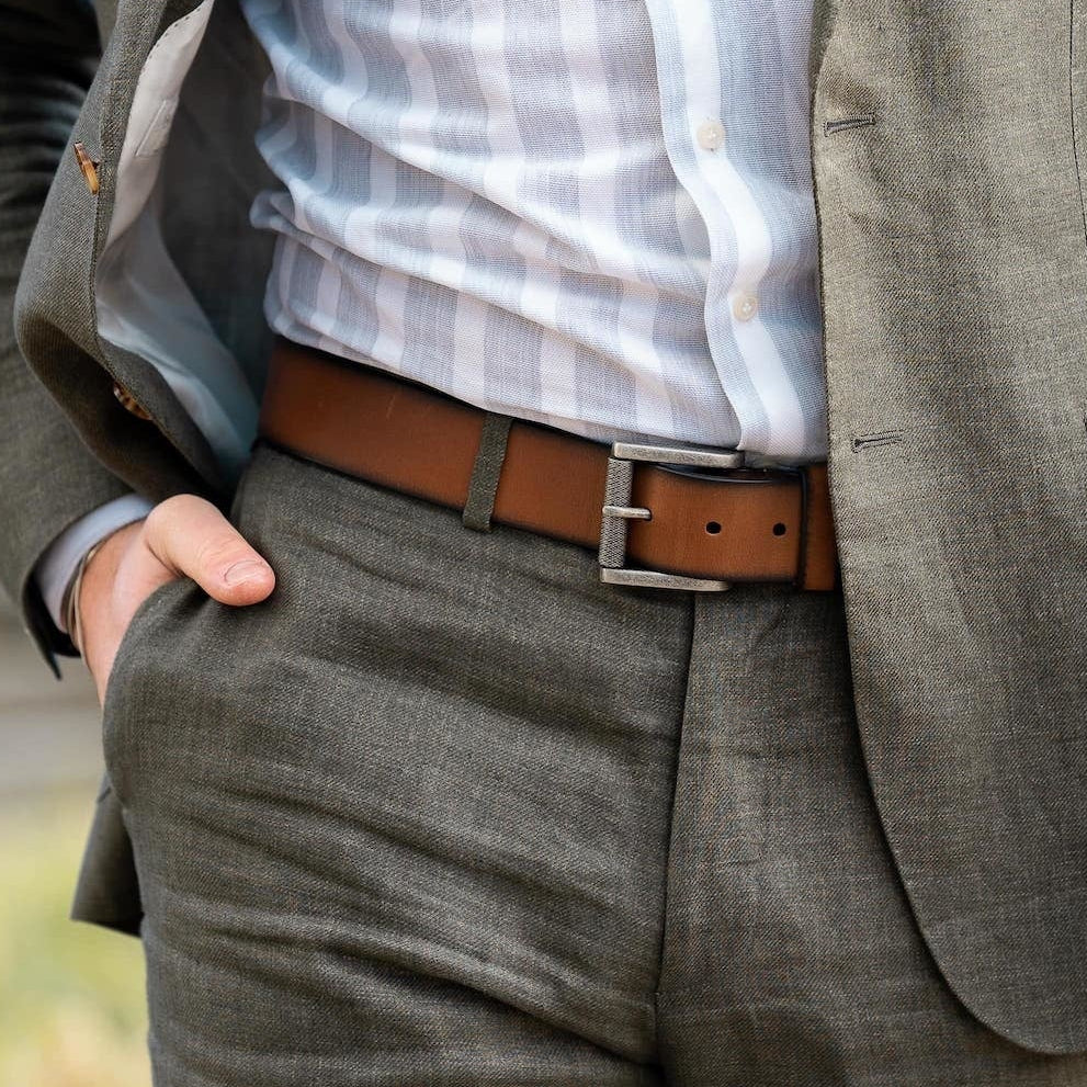 Leather Belt Cognac Aayden