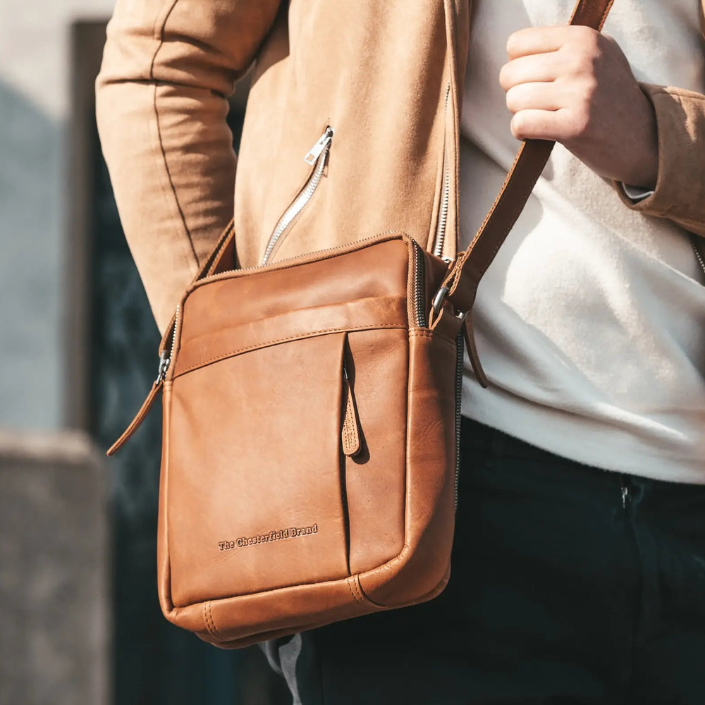 Leather Shoulder Bag Cognac Alva