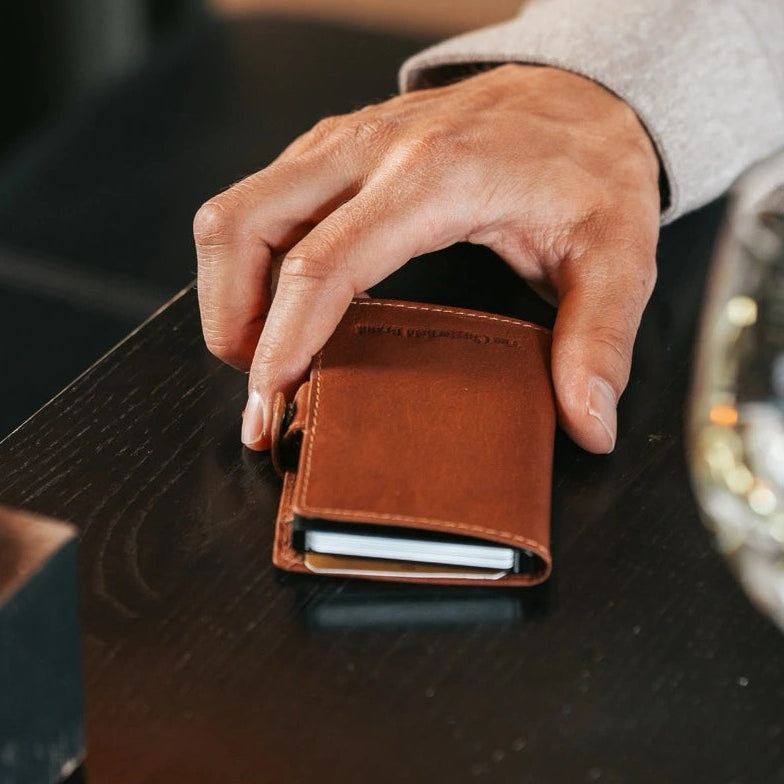 Leather Wallet Cognac Baldwin