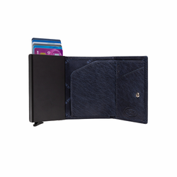 Leather Wallet Navy Paris
