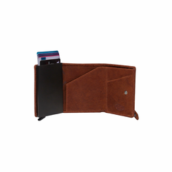 Leather Wallet Cognac Paris
