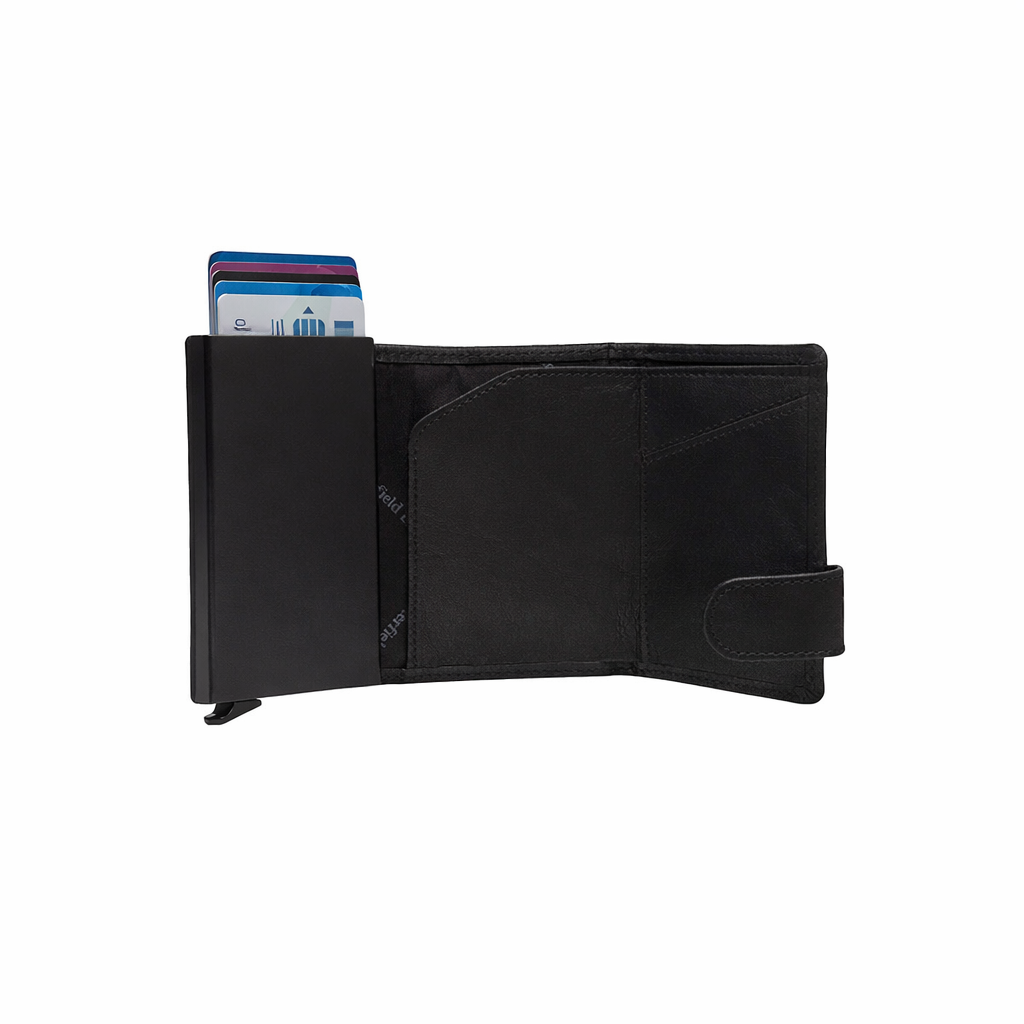 Leather Wallet Black Portland