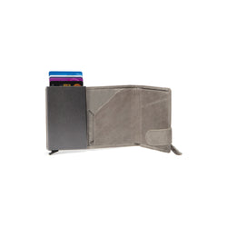 Leather Wallet Light Grey Portland