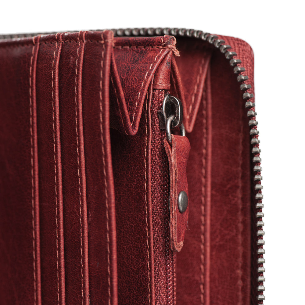 Leather Wallet Red Havana