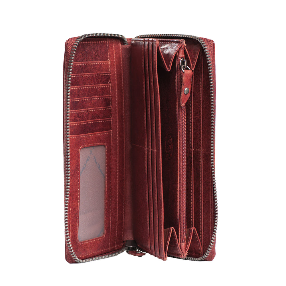 Leather Wallet Red Havana