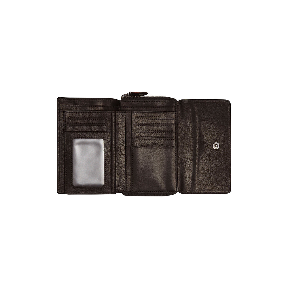 Leather Wallet Black Rhodos