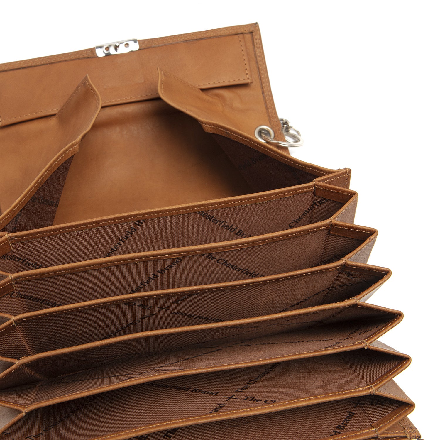 Brown Waiter's Bag With Holster Set - Waiter Wallet With Coin Compartments, Notepad Slot & Detachable Chain