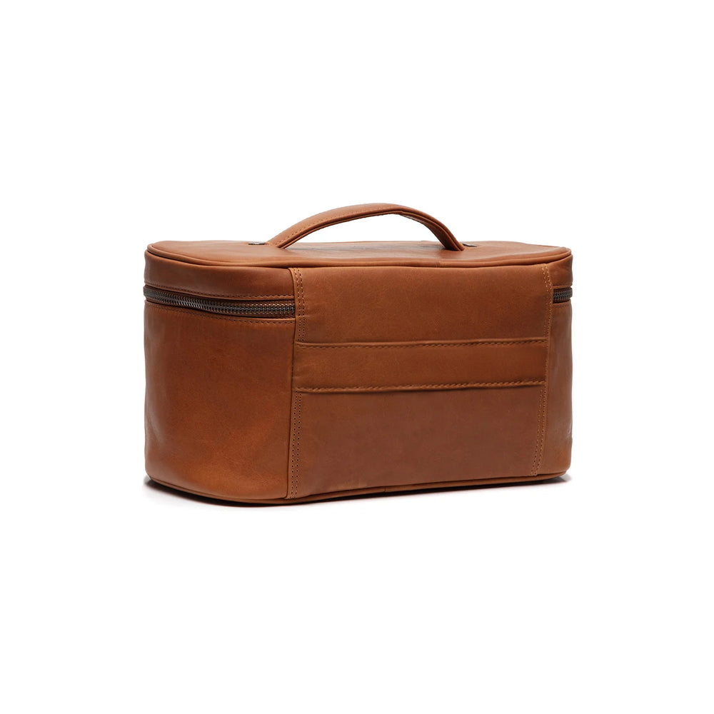 Leder Kulturtasche Cognac Limone