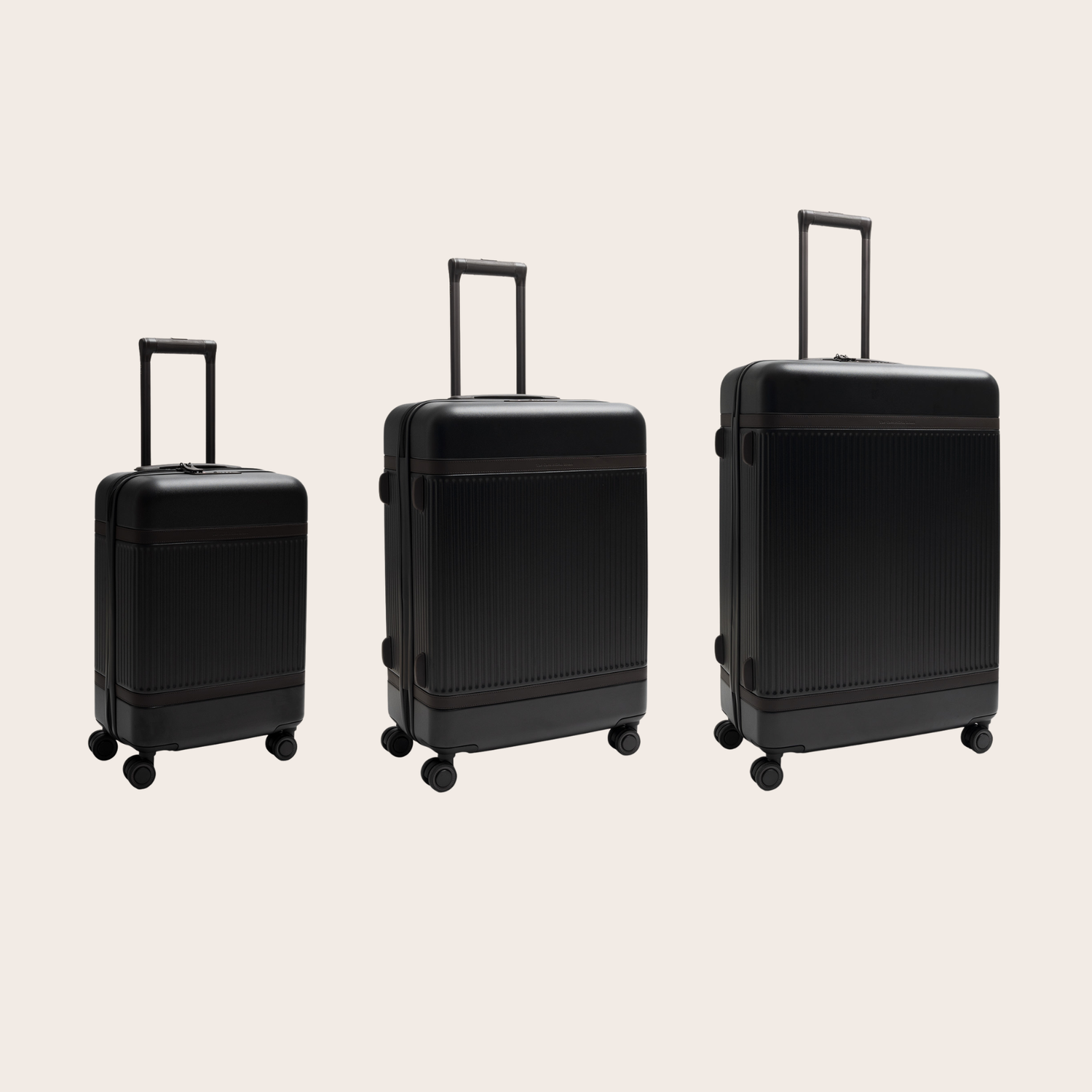 Reisekofferset Onyx Schwarz Zuna