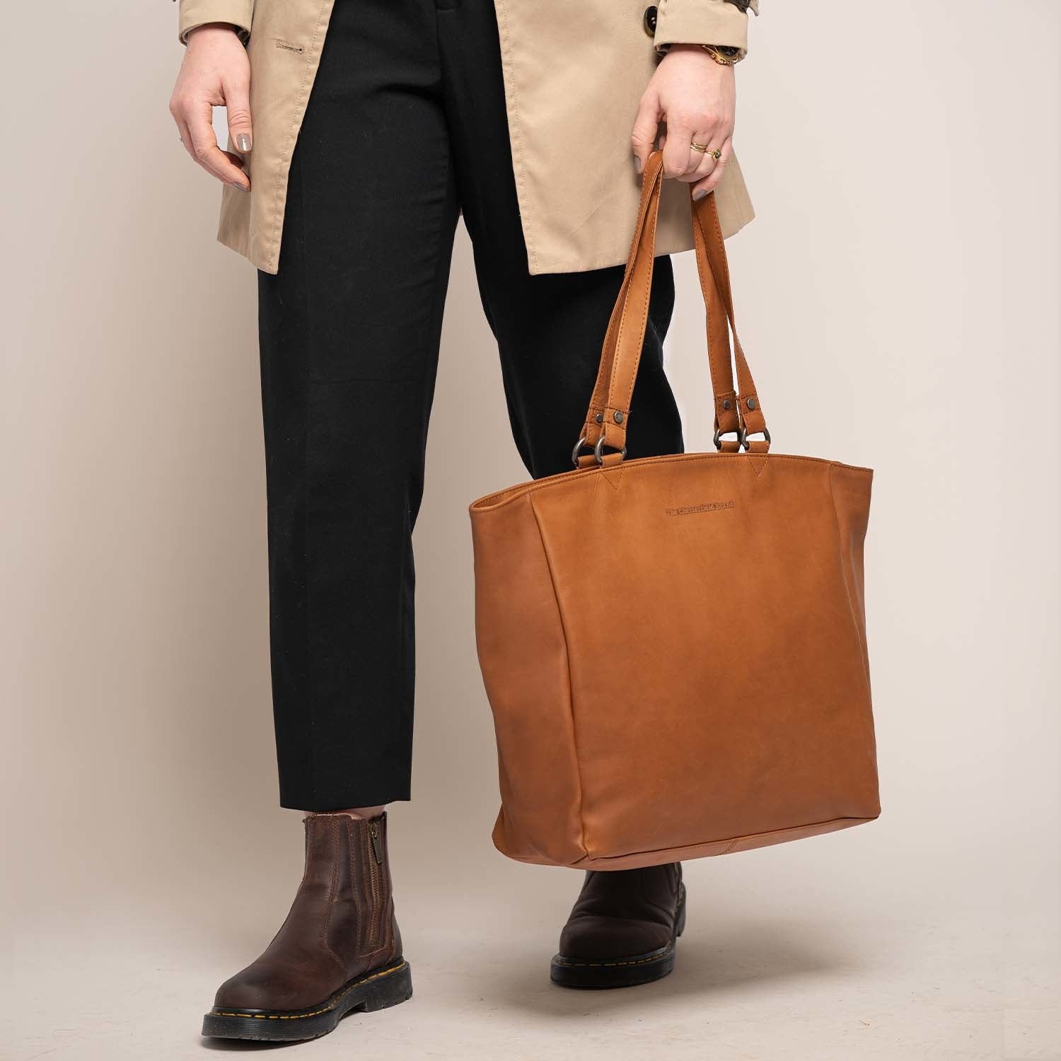 Leder Shopper Cognac Berlin