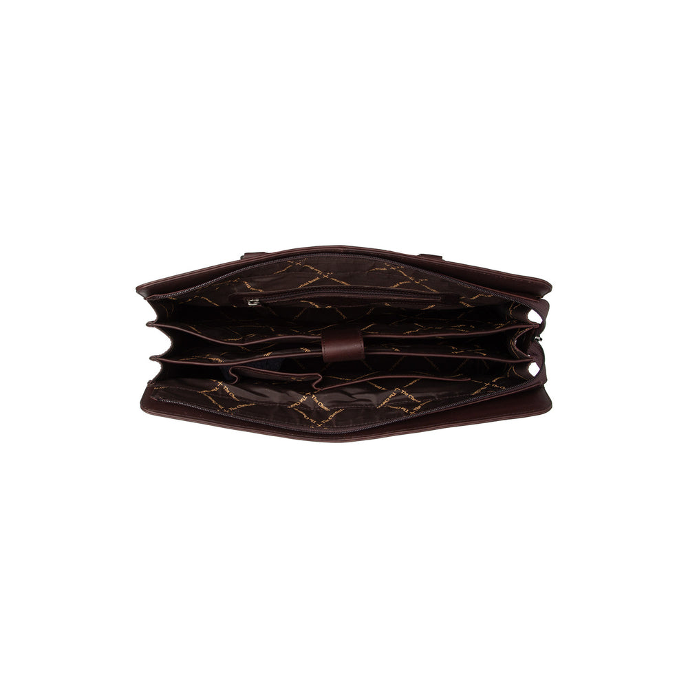 Leather Shopper Brown Fidenza