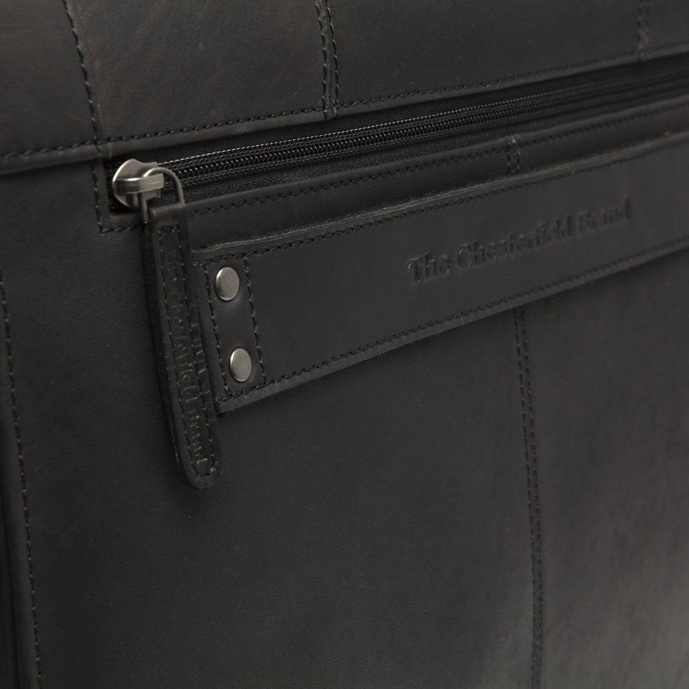 Leather Briefcase Black Stuttgart