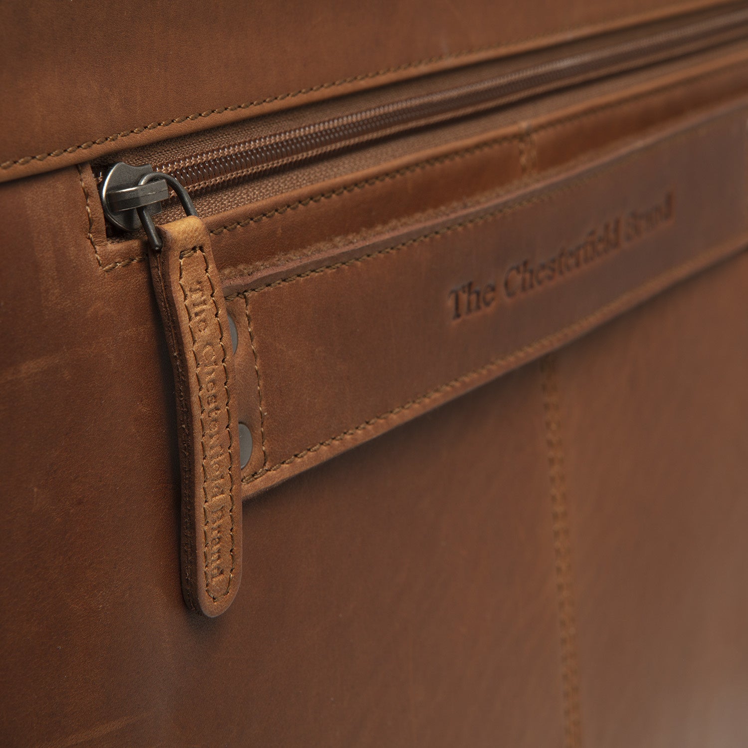 Porte-Documents en Cuir Cognac Springfield - Main Image