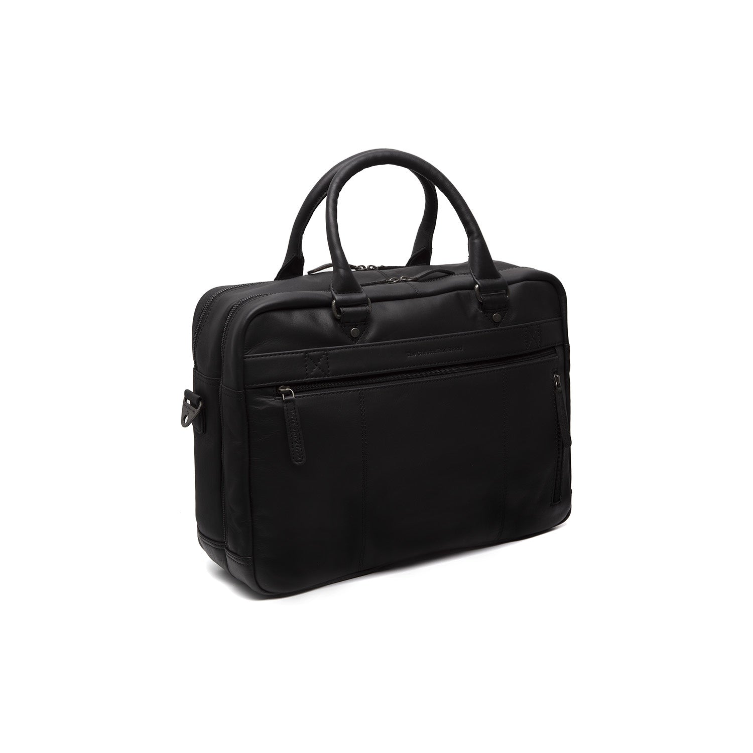 Leder Laptoptasche Schwarz Boston