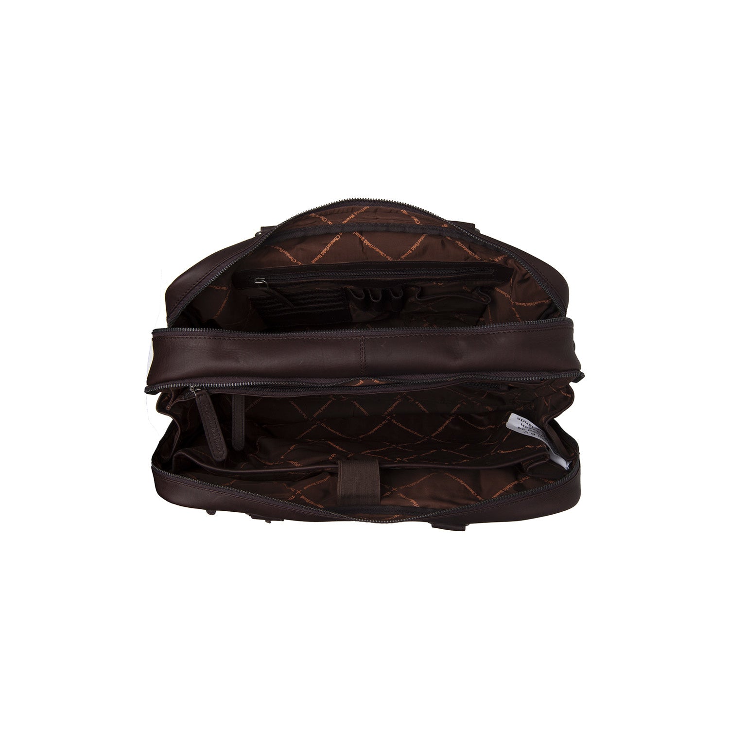 Leather Laptop Bag Brown Boston