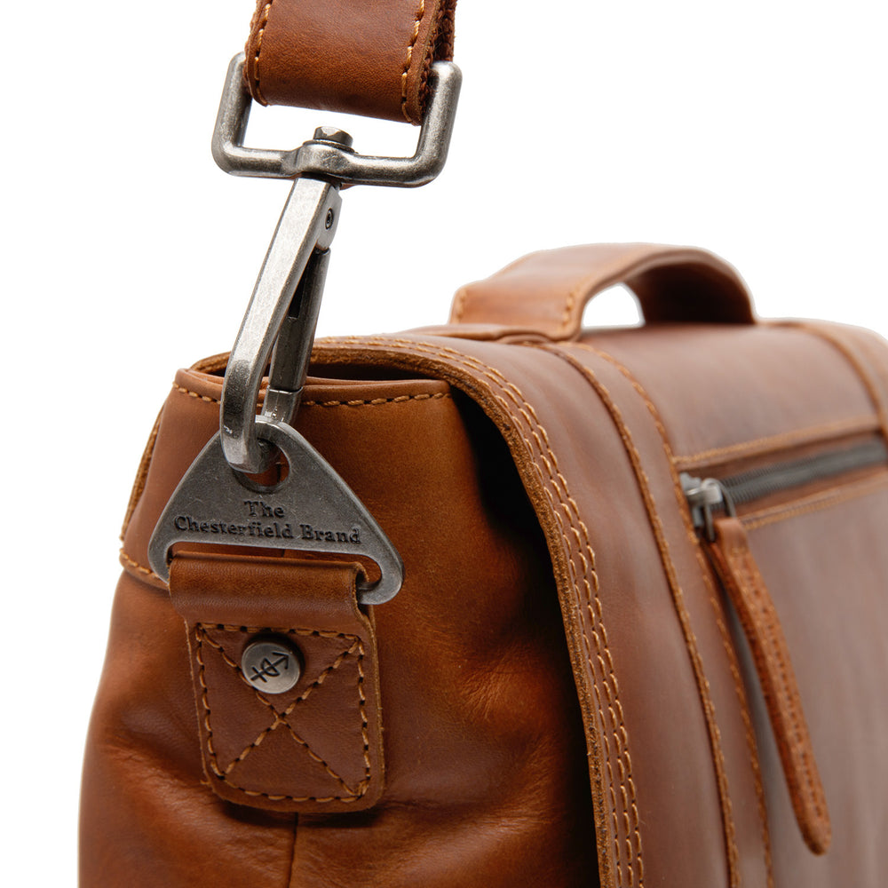 leren laptoptas cognac veneto