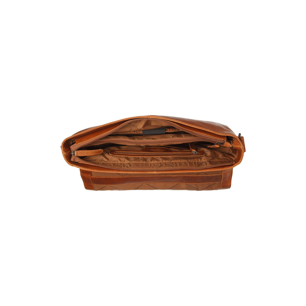 leren laptoptas cognac veneto