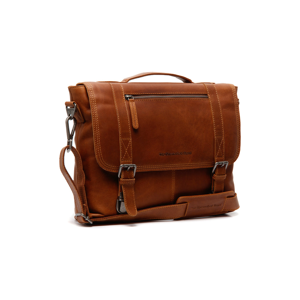 leren laptoptas cognac veneto