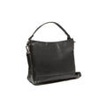 Leder Schultertasche Schwarz Amelia