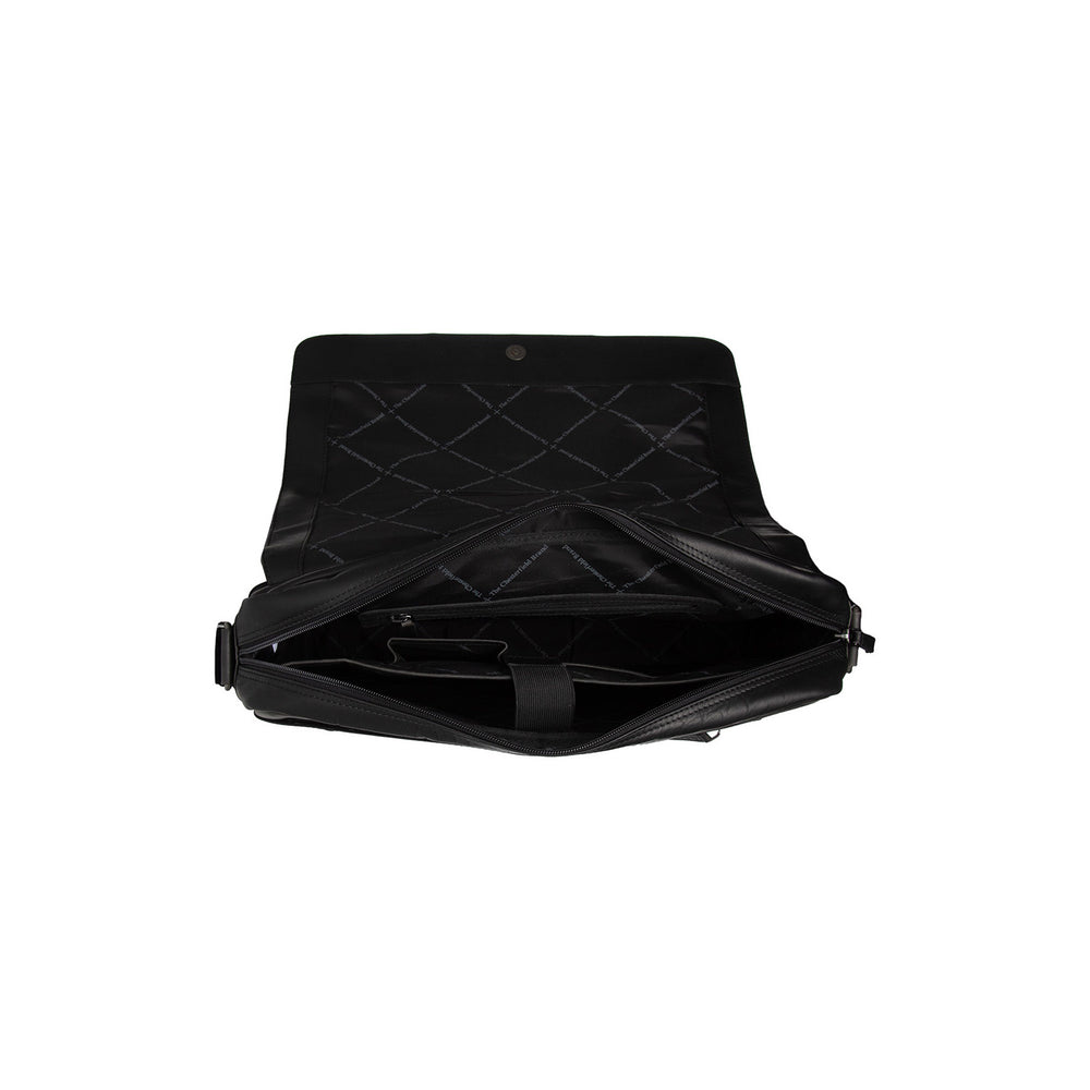 Leather Laptop Bag Black Richard